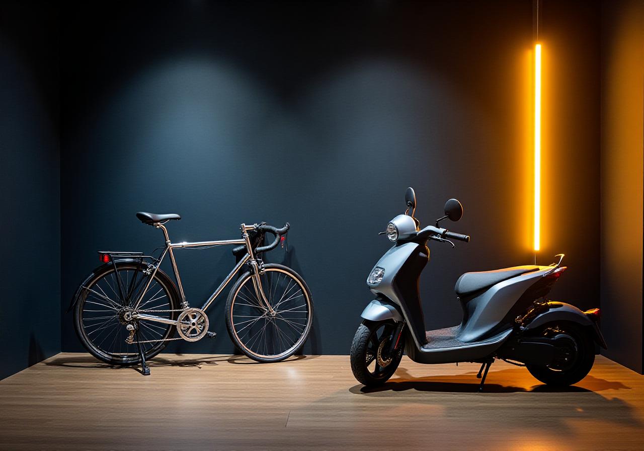 Vetrina biciclette di lusso e e-scooter a Roma